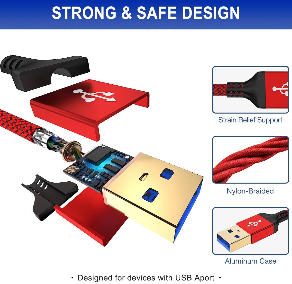USB A to USB A 3.0 Cable 2pack(3.3ft+6.6ft),AkoaDa USB A Male to A Male Cable Double End USB Cord Compatible with Data Transfer Hard Drive Enclosures,Cameras,DVD Player,Laptop Cooler and More(Red) USB A to USB A 3.0 Cable 2pack(3.3ft+6.6ft),AkoaDa USB A Male to A Male Cable Double End USB Cord Compatible with Data Transfer Hard Drive Enclosures,Cameras,DVD Player,Laptop Cooler and More(Red)